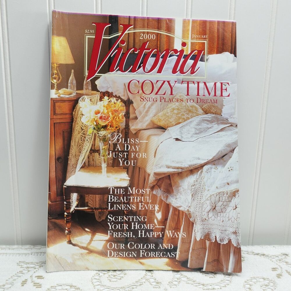 Victoria Magazine January 2000 Cozy Time Home Decor Lifestyle Vintage Hearst